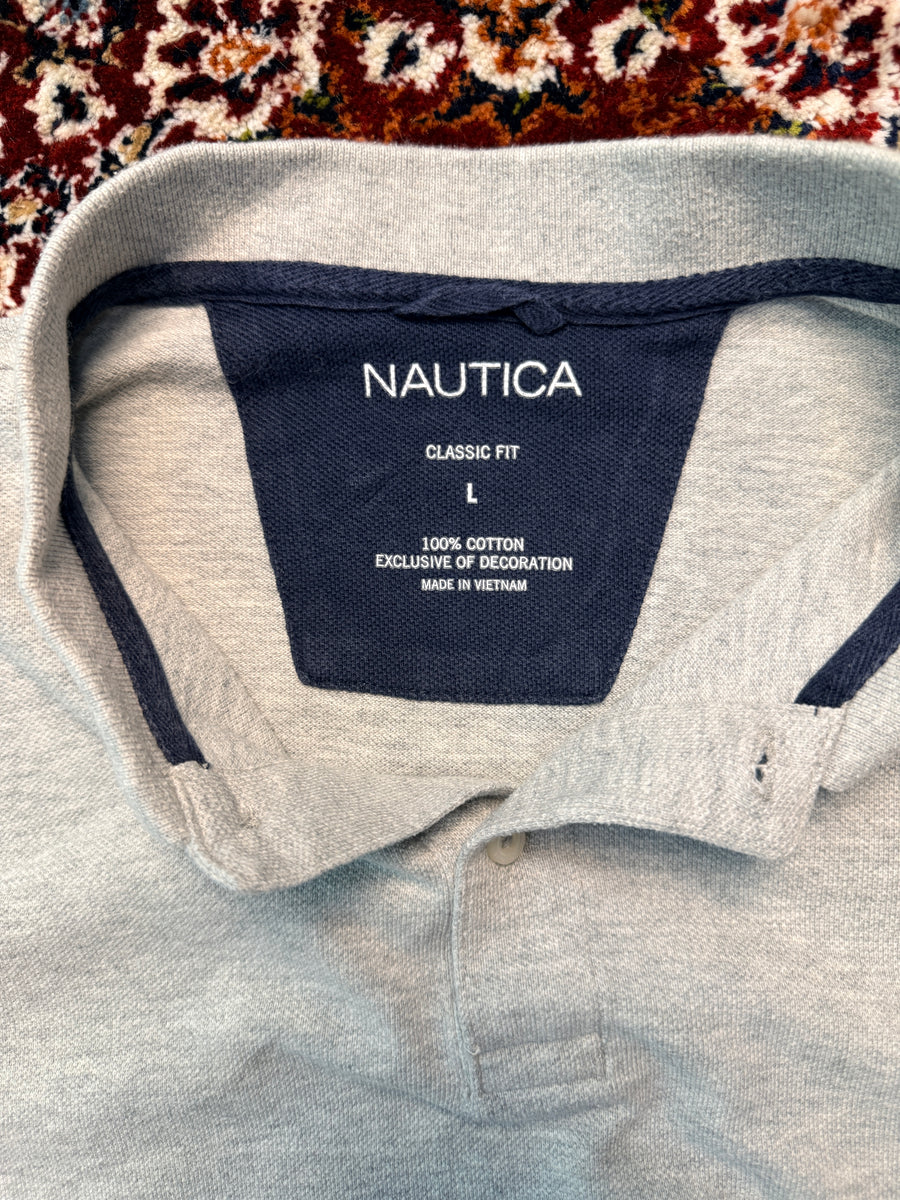 Nautica Light Grey Classic Fit Polo Shirt - L