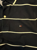 Tommy Hilfiger Stripe Navy Blue Polo Shirt - S