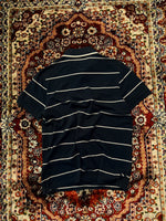 Tommy Hilfiger Stripe Navy Blue Polo Shirt - S