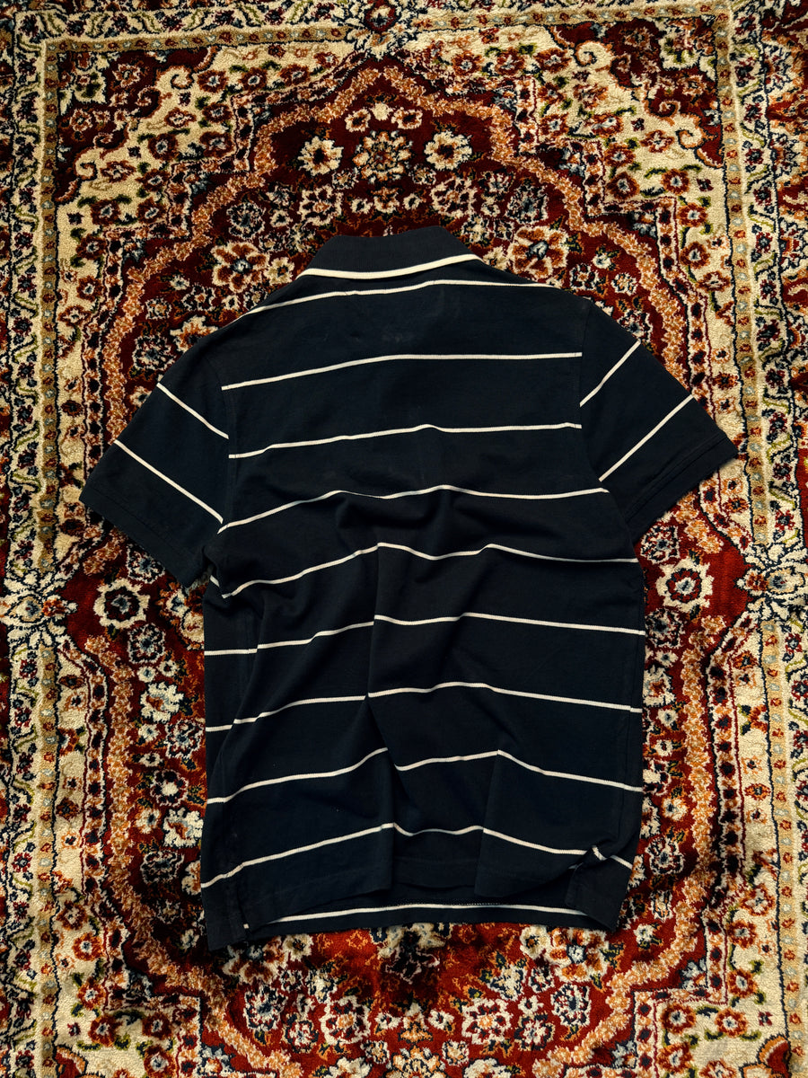 Tommy Hilfiger Stripe Navy Blue Polo Shirt - S