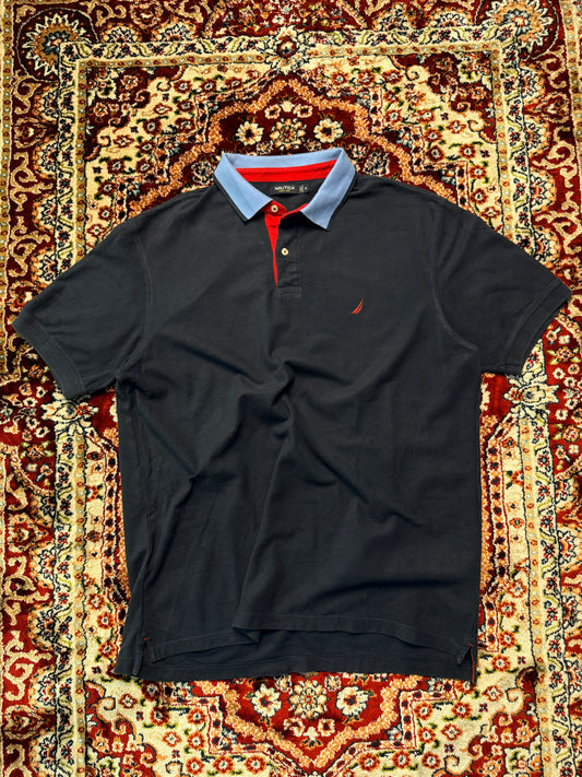 Nautica Navy Blue Polo Shirt - XL