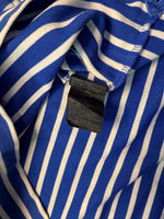 Nautica Stripe Blue Performance Deck Polo Shirt - S