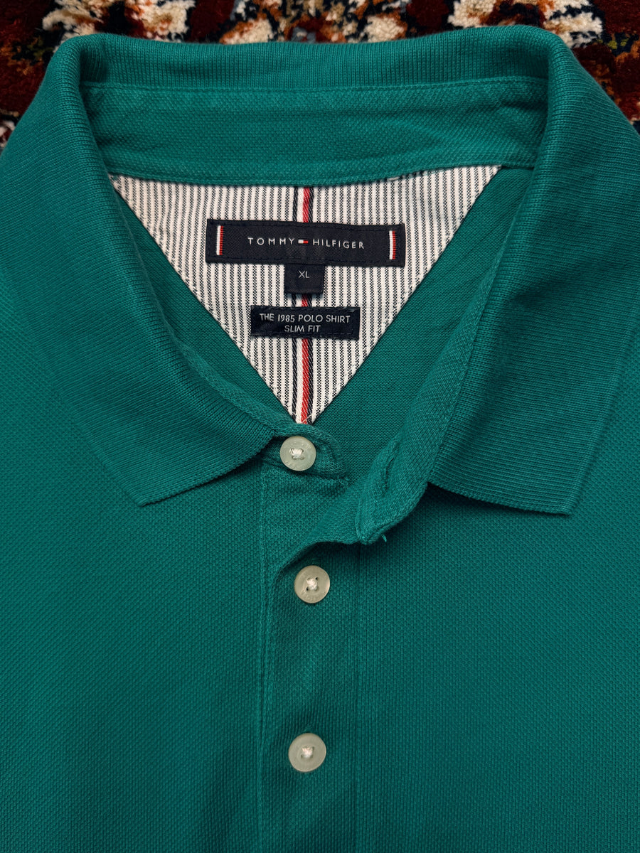 Tommy Hilfiger Green Vintage 1985 Slim Fit Polo Shirt - XL