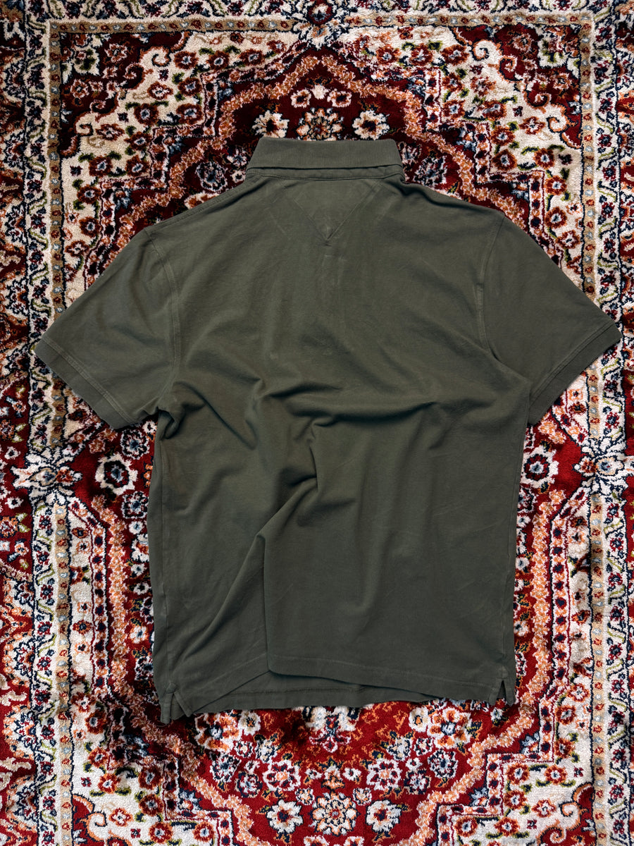 Tommy Hilfiger Army Green Slim Fit Stretch Polo Shirt - XL