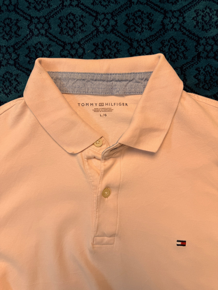 Tommy Hilfiger Light Pink Polo Shirt - L