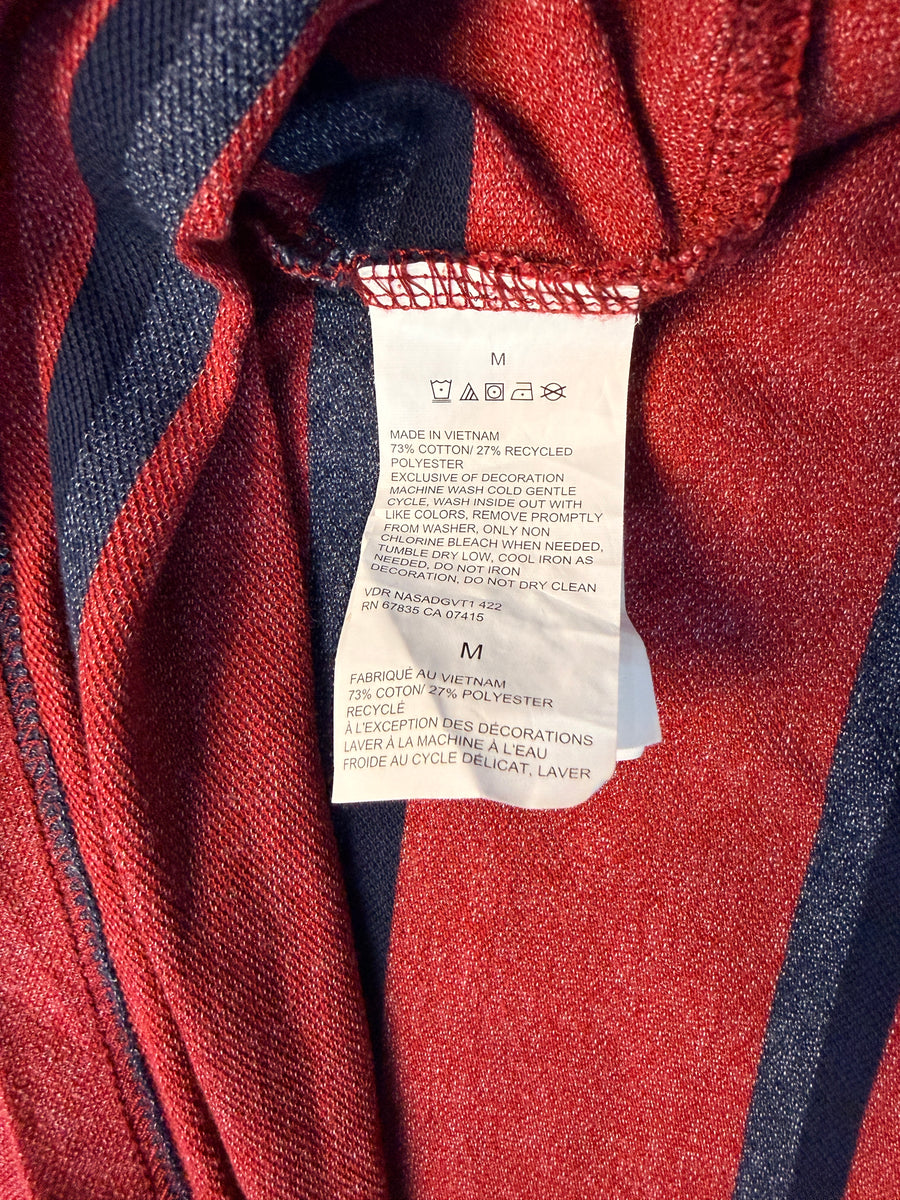 Nautica Stripe Red & Blue Polo Shirt - M
