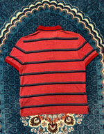 Nautica Stripe Red & Blue Polo Shirt - M