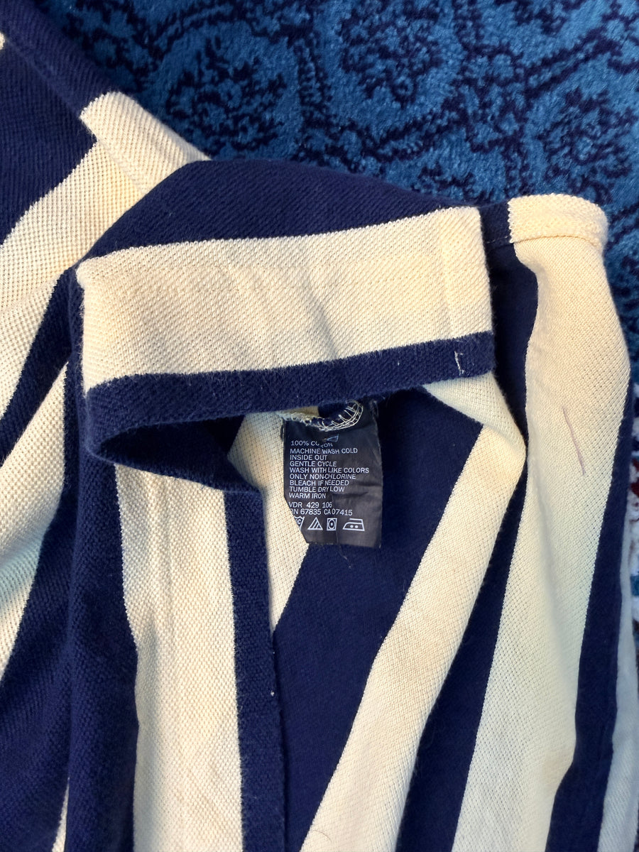 Nautica Stripe Yellow & Blue Polo Shirt - XL