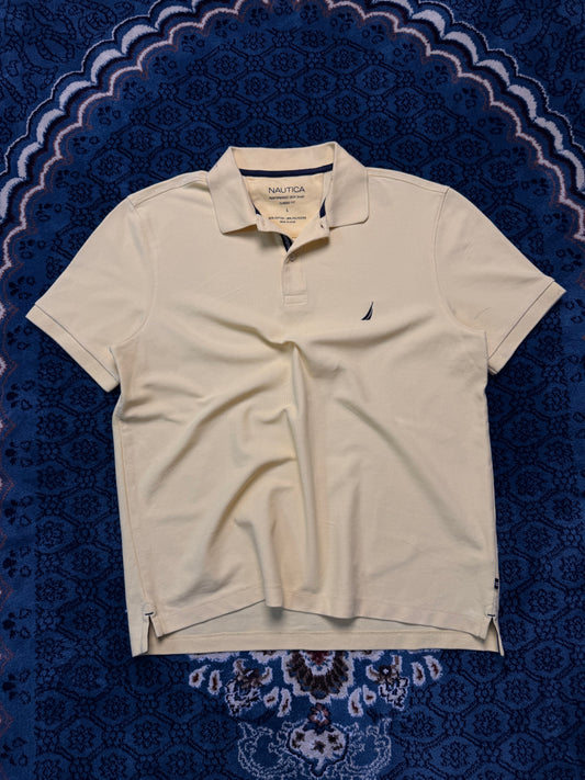 Nautica Yellow Performance Deck Polo Shirt - L