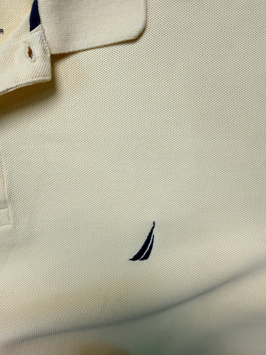 Nautica Yellow Performance Deck Polo Shirt - L