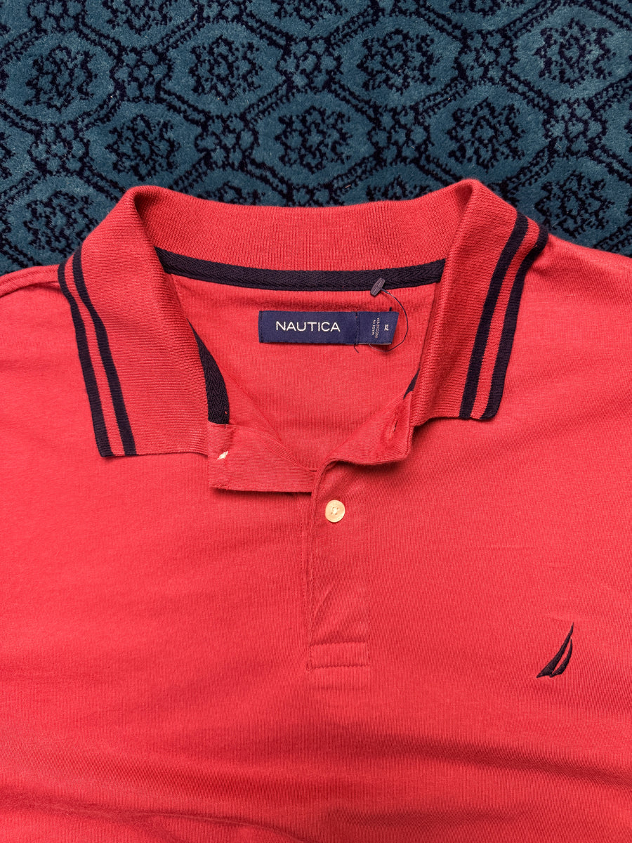 Nautica Salmon Pink Polo Shirt - XL