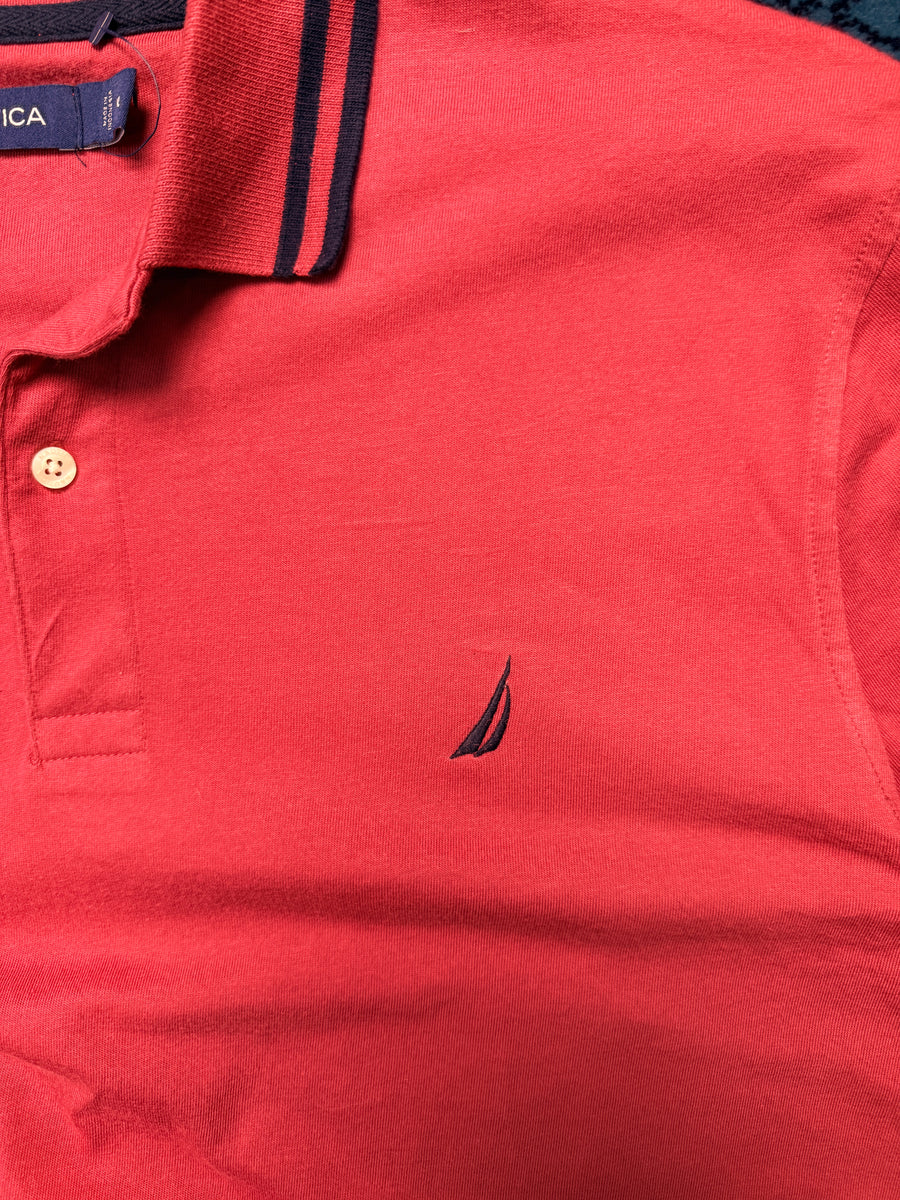 Nautica Salmon Pink Polo Shirt - XL