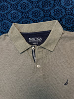 Nautica Army Green Performance Deck Classic Fit Polo Shirt - L