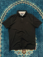 Tommy Hilfiger Black Custom Fit Polo Shirt - L