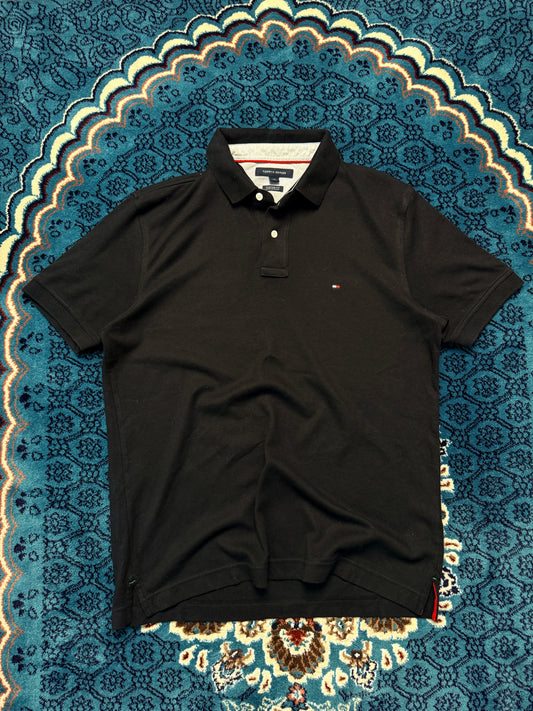 Tommy Hilfiger Black Custom Fit Polo Shirt - L