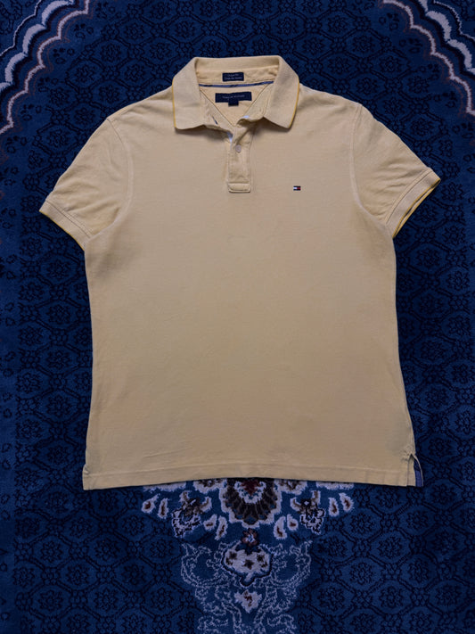 Tommy Hilfiger Yellow Custom Fit Polo Shirt - M