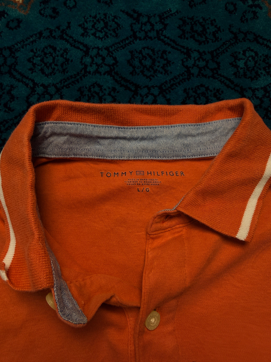 Tommy Hilfiger Peach Polo Shirt - L