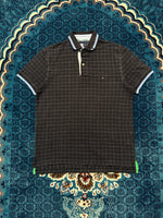 Tommy Hilfiger Check Black Polo Shirt - S
