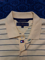 Tommy Hilfiger Golf Stripe Yellow Polo Shirt - L