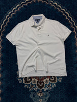 Tommy Hilfiger White Custom Fit Polo Shirt - L