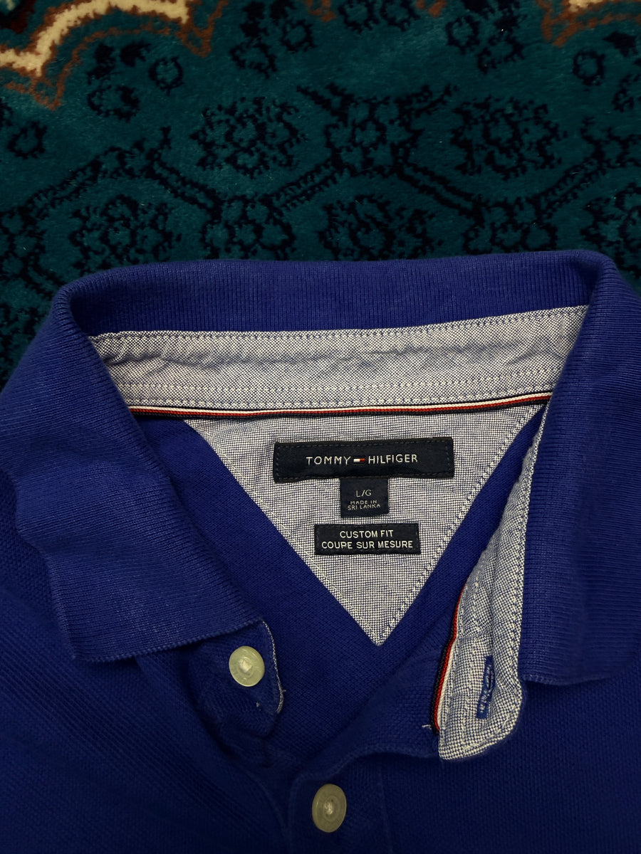 Tommy Hilfiger Blue Custom Fit Polo Shirt - L
