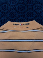 Tommy Hilfiger Stripe Peach Polo Shirt - XL