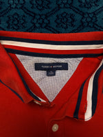 Tommy Hilfiger Big Logo Red Polo Shirt - XL
