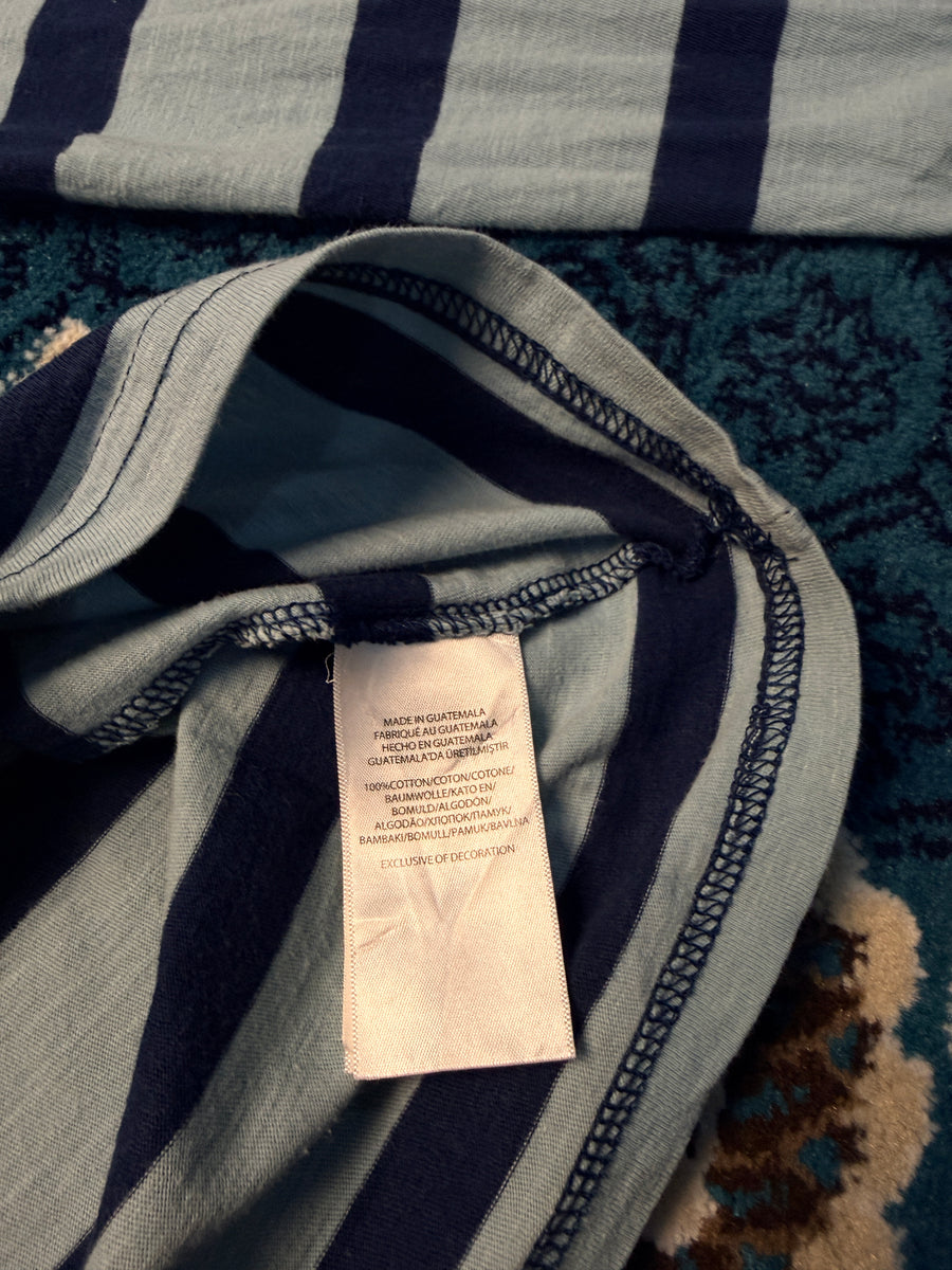Polo Ralph Lauren Stripe Blue Long Sleeve T-Shirt - L
