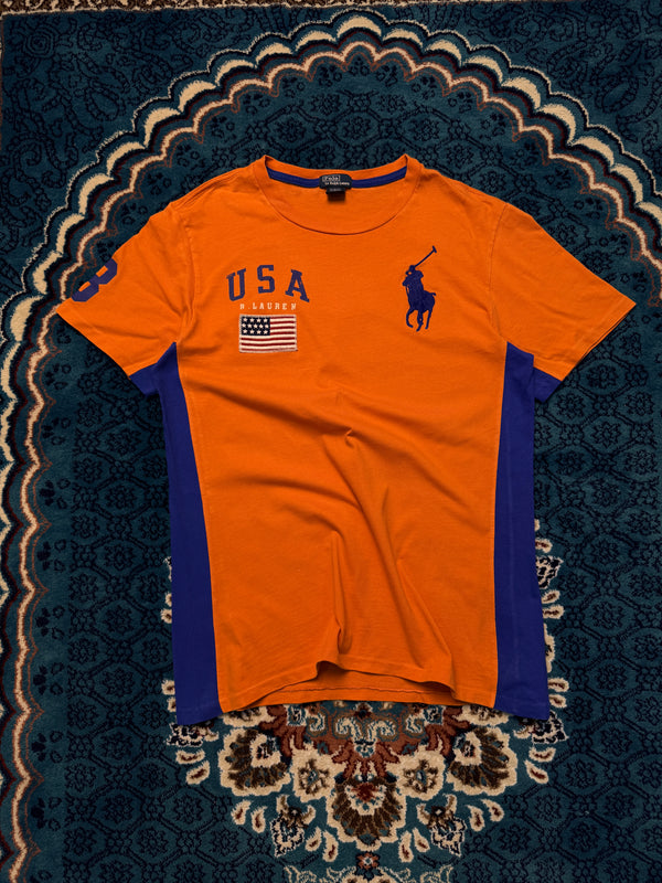 Polo by Ralph Lauren Orange USA T-Shirt - L