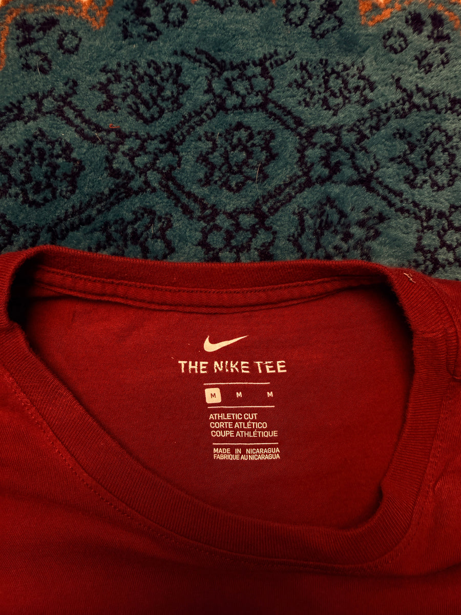 Nike Maroonish Red Athletic Cut Tee - M