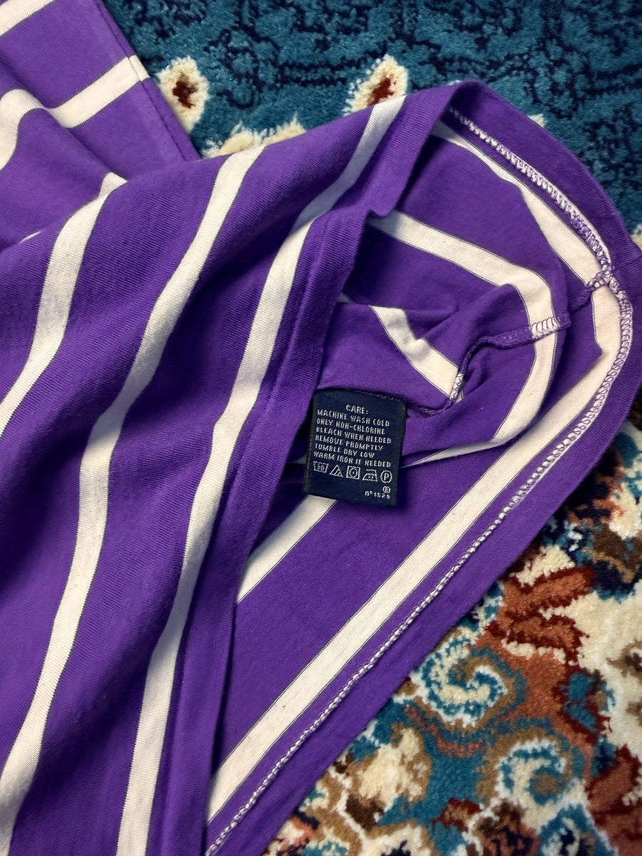 Ralph Lauren Sport Stripe Purple T-Shirt - M