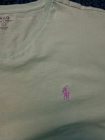 Polo Ralph Lauren Light Green V Neck T-Shirt - L