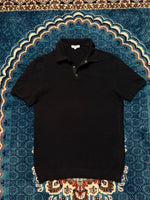 Reiss Black Knitted Polo Shirt - L