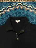 Reiss Black Knitted Polo Shirt - L