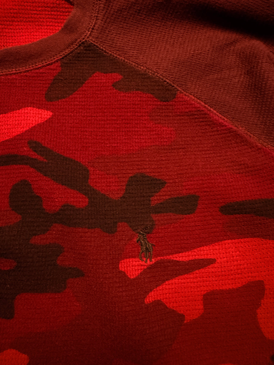 Polo Ralph Lauren Camo Red Long Sleeve T-Shirt - L
