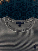Ralph Lauren Stripe Grey T-Shirt - L