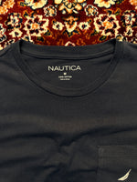 Nautica Navy Blue Cotton T-Shirt - M