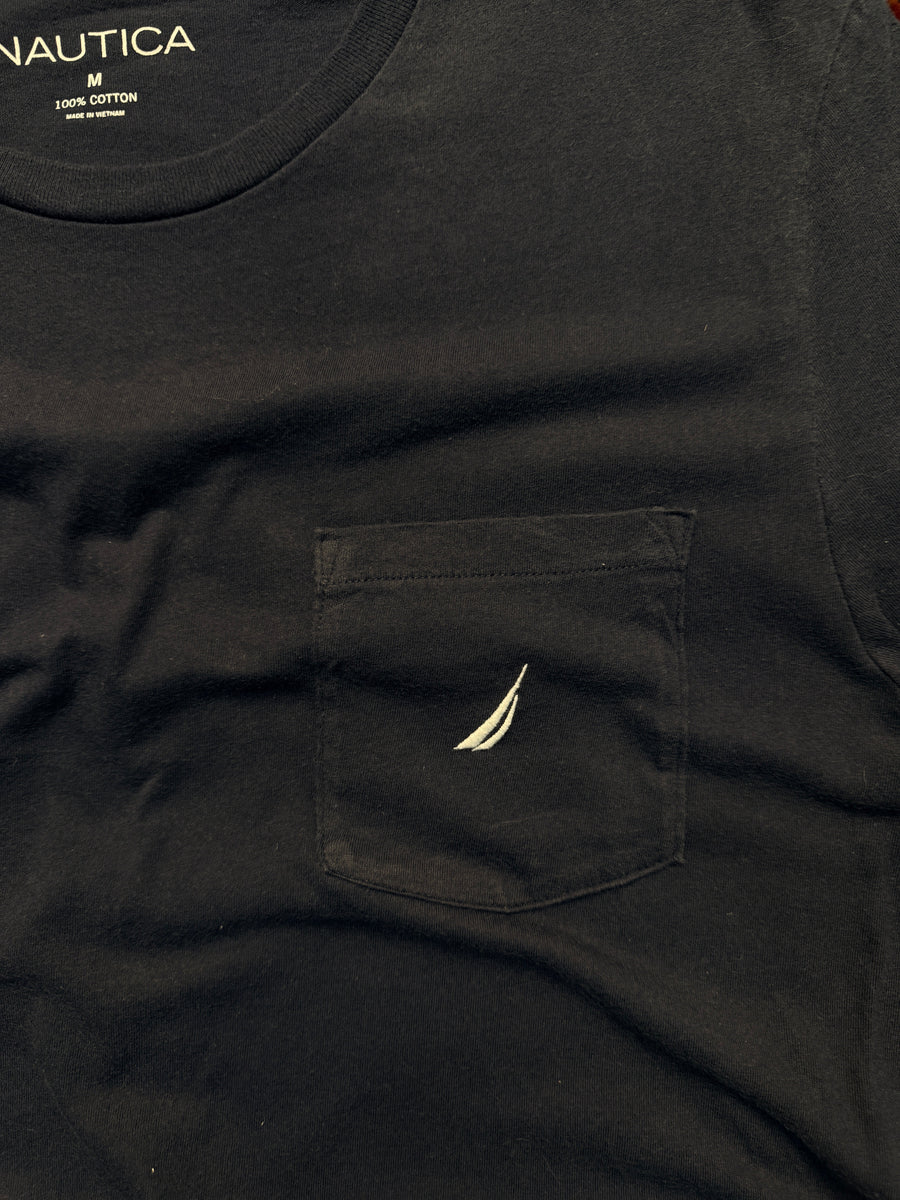 Nautica Navy Blue Cotton T-Shirt - M