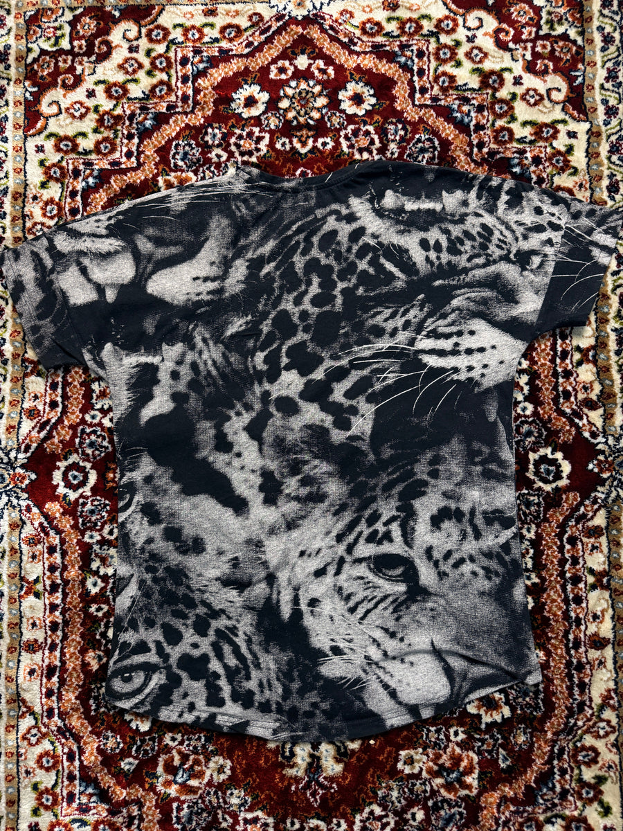 Pull & Bear Grey Cheetah Print T-Shirt - S