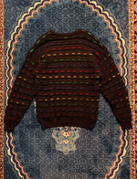 Farentino Roma Textured Knit Multicolour Crewneck Heavyweight Sweater - XL