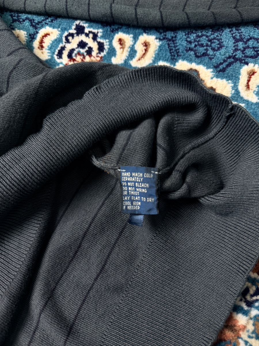 Polo by Ralph Lauren Stripe Grey Pima Cotton V Neck Sweater - XXL