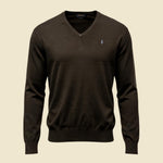 Polo Ralph Lauren Charcoal Grey Pima Cotton V Neck Sweater - S