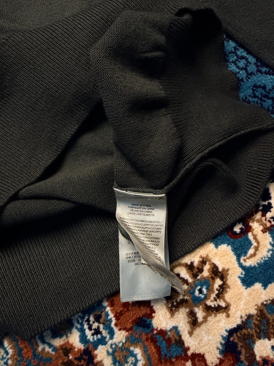 Polo Ralph Lauren Charcoal Grey Pima Cotton V Neck Sweater - S