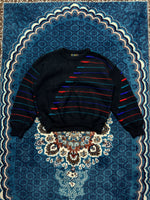 Coogi Australian Pure Wool Heavyweight Multicolour Crewneck Sweater Distressed - M