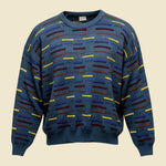 Freetime Textured Knit Multicolour Crewneck Sweater - XL