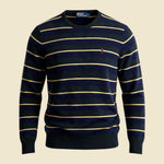 Polo by Ralph Lauren Stripe Green Lambs Wool Crewneck Sweater - L