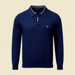 Gant Navy Blue Polo Style Quarter Zip Sweater - L