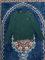 Gant Green Premium Cotton Cable Knit Sweater - M