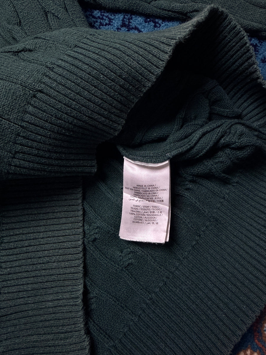 Gant Green Premium Cotton Cable Knit Sweater - M