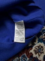 Gant Blue Super Fine Lambs Wool V Neck Sweater - L